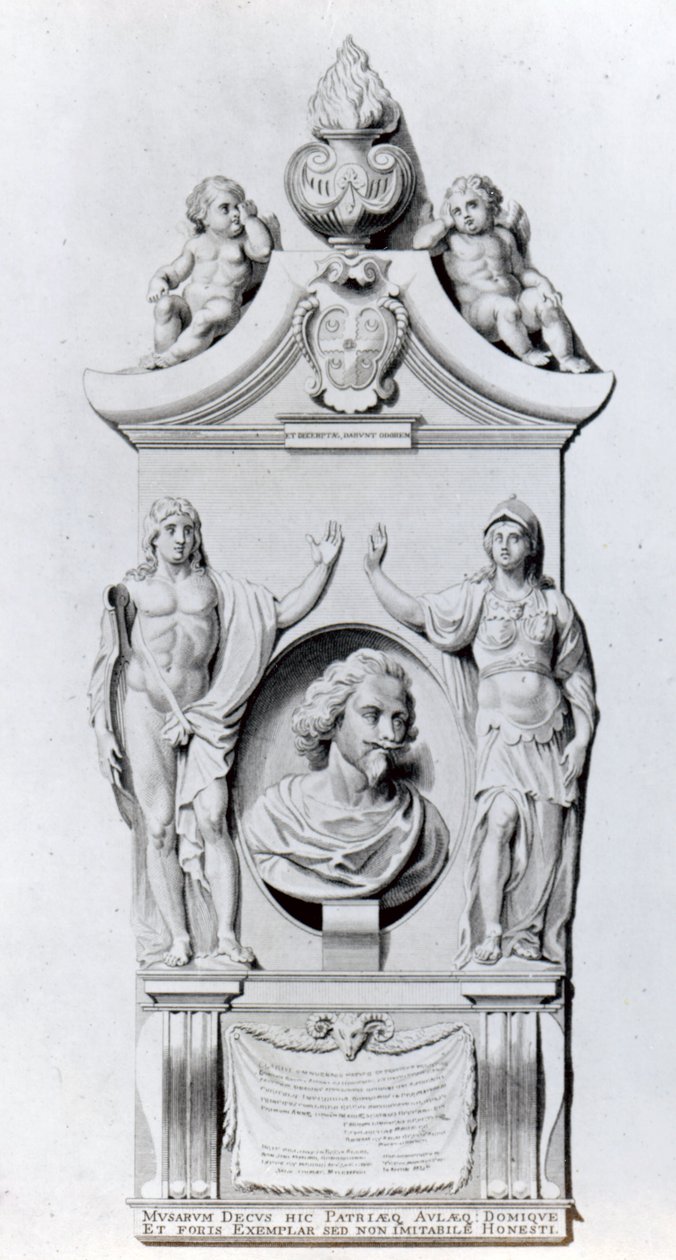 Het monument van Sir Robert Ayton, 1798 door English School