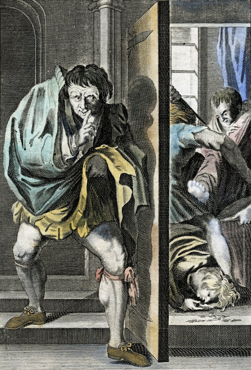 De moord op koning Edward de 5e en zijn broer in de toren door Richard Plantagenet, de latere koning Richard de 3e door English School