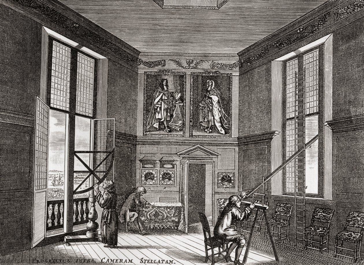De oude observatiekamer, Greenwich, uit A Short History of the English People door J. R. Green, gepubliceerd in 1893 door English School