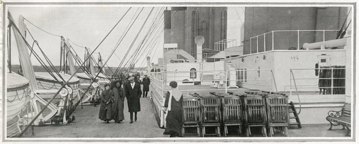 Het promenadedek op Titanic, uit 
