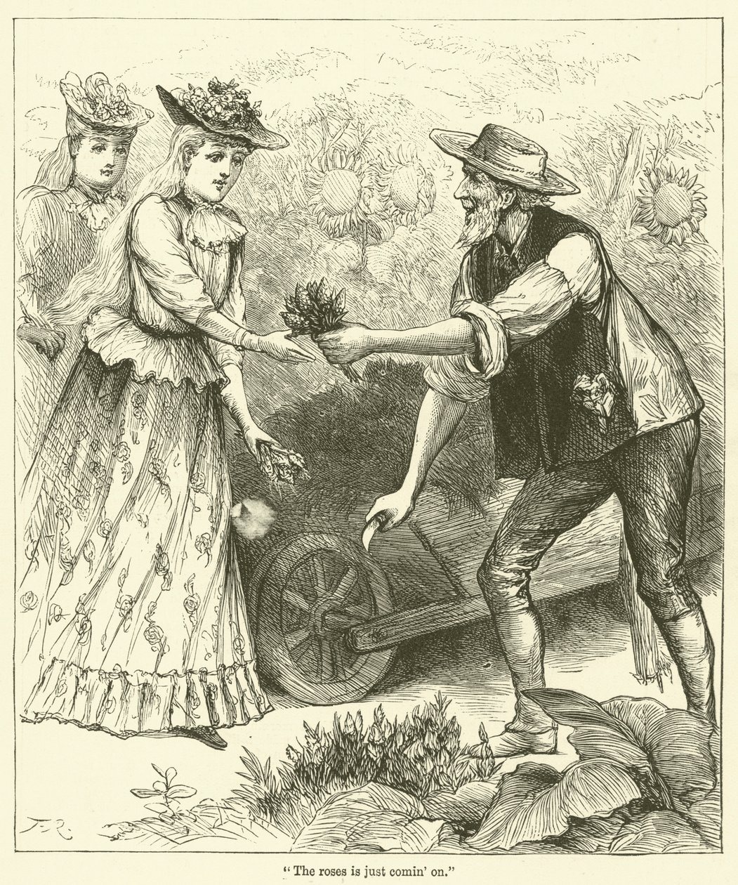 "De rozen komen eraan" (gravure) door English School