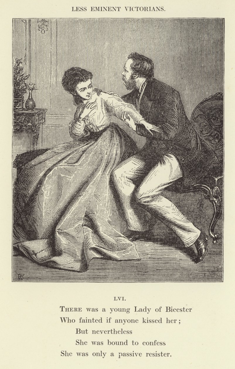 Er was een jonge dame uit Bicester (gravure) door English School