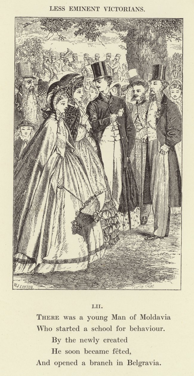 Er was een jonge man uit Moldavië (gravure) door English School