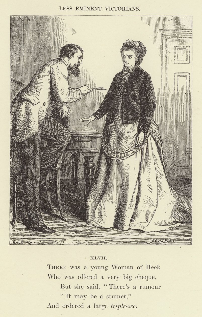 Er was een jonge vrouw van Heck (gravure) door English School