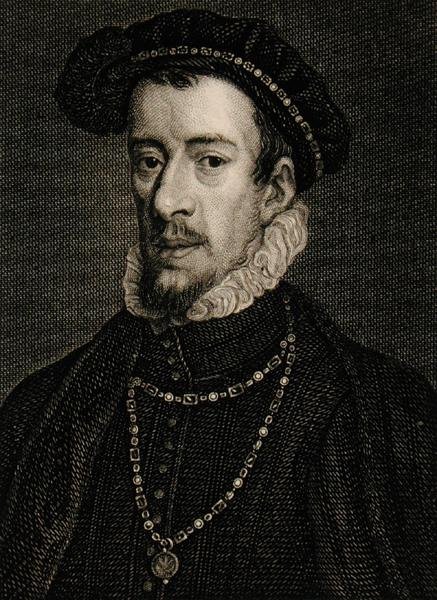 Thomas Howard (1536-72) 4e Hertog van Norfolk (gravure) door English School