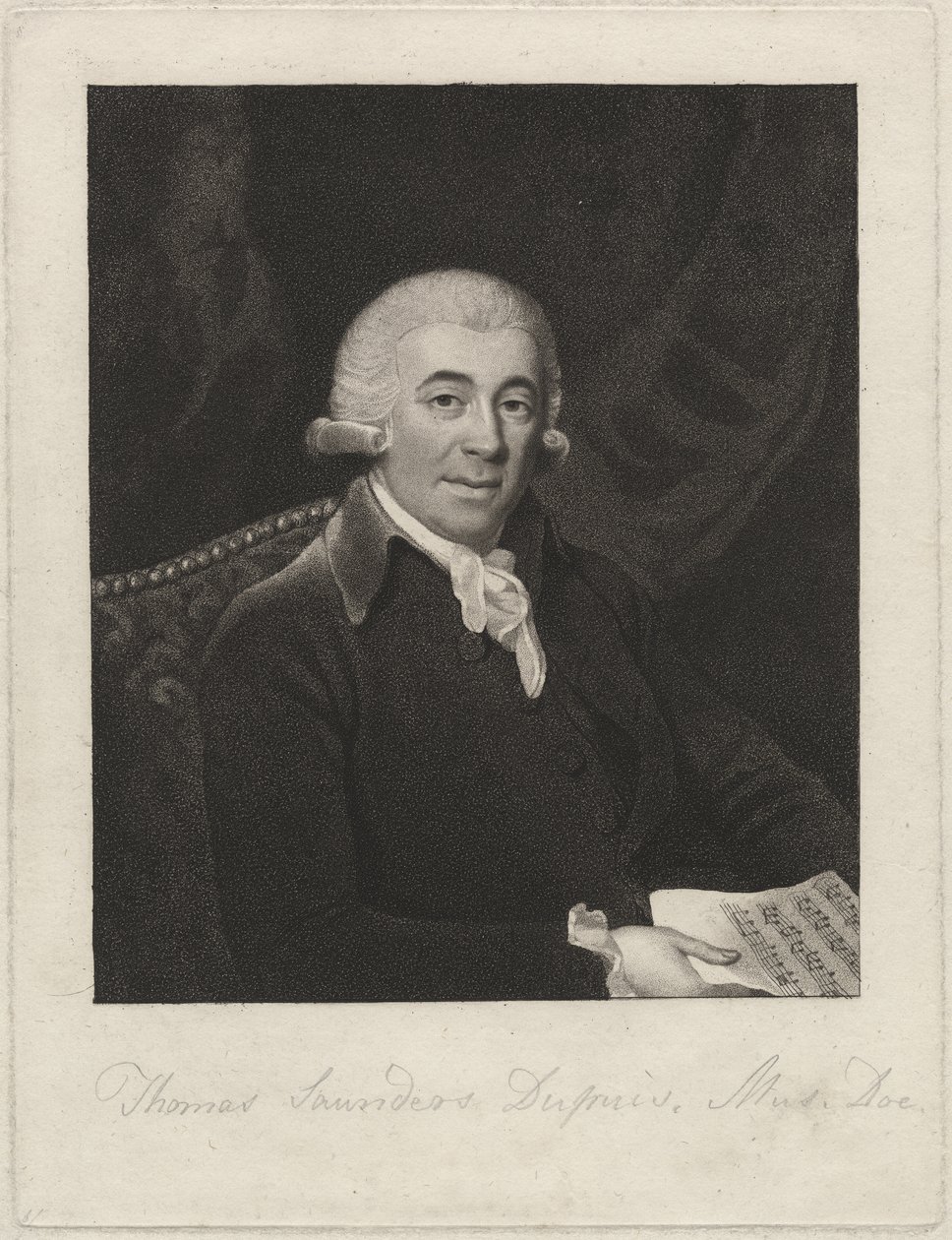 Thomas Saunders Dupuis, ca. 1800 (stippele gravure) door English School