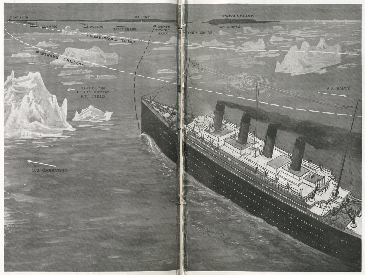 Titanic in het ijsveld, uit 