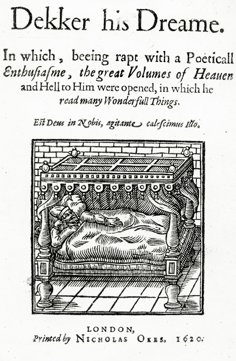 Titelpagina voor Dekker zijn Droom door Thomas Dekker, gepubliceerd 1620 door English School