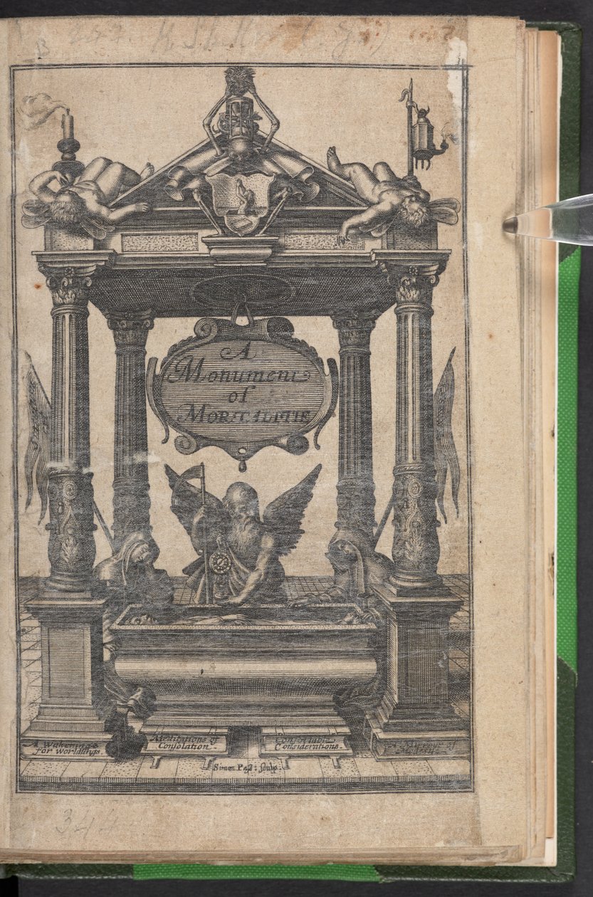 Titelpagina van A Monument of Mortalitie door English School