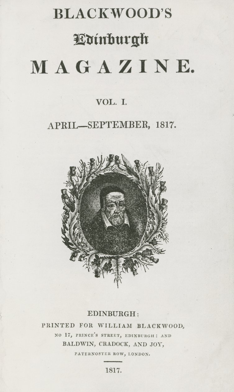 Titelpagina van de eerste editie van Blackwood
