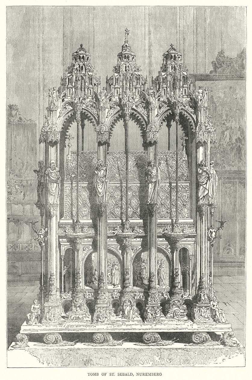 Graf van St Sebald, Neurenberg (gravure) door English School