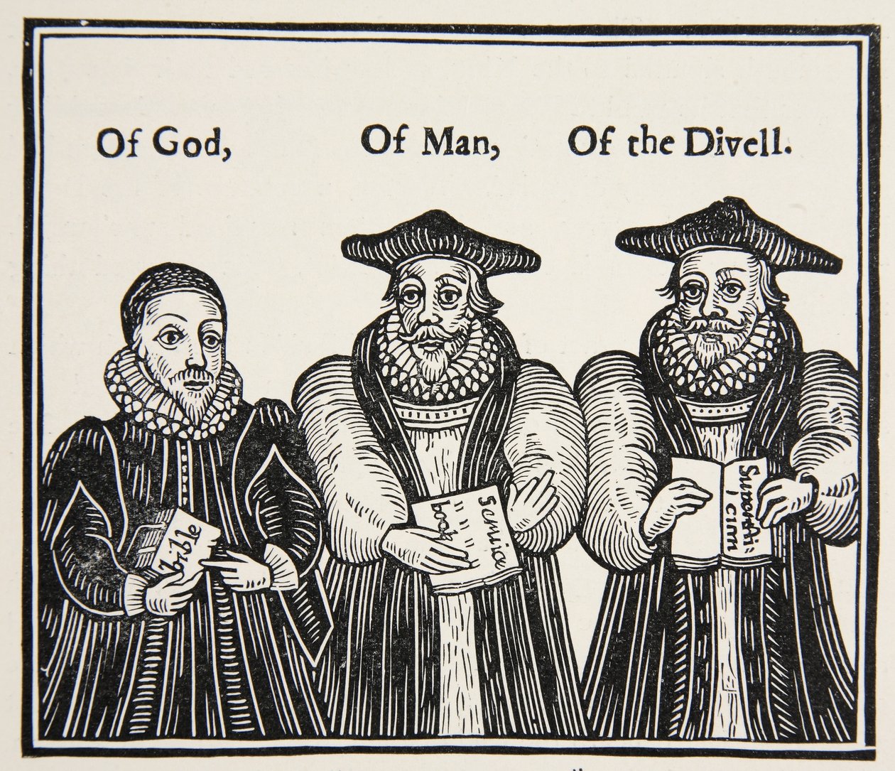 Triple Episcopacie, satire door de Puriteinse Partij van Laud en de Hofbisschoppen, uit een traktaat van 1641 door English School