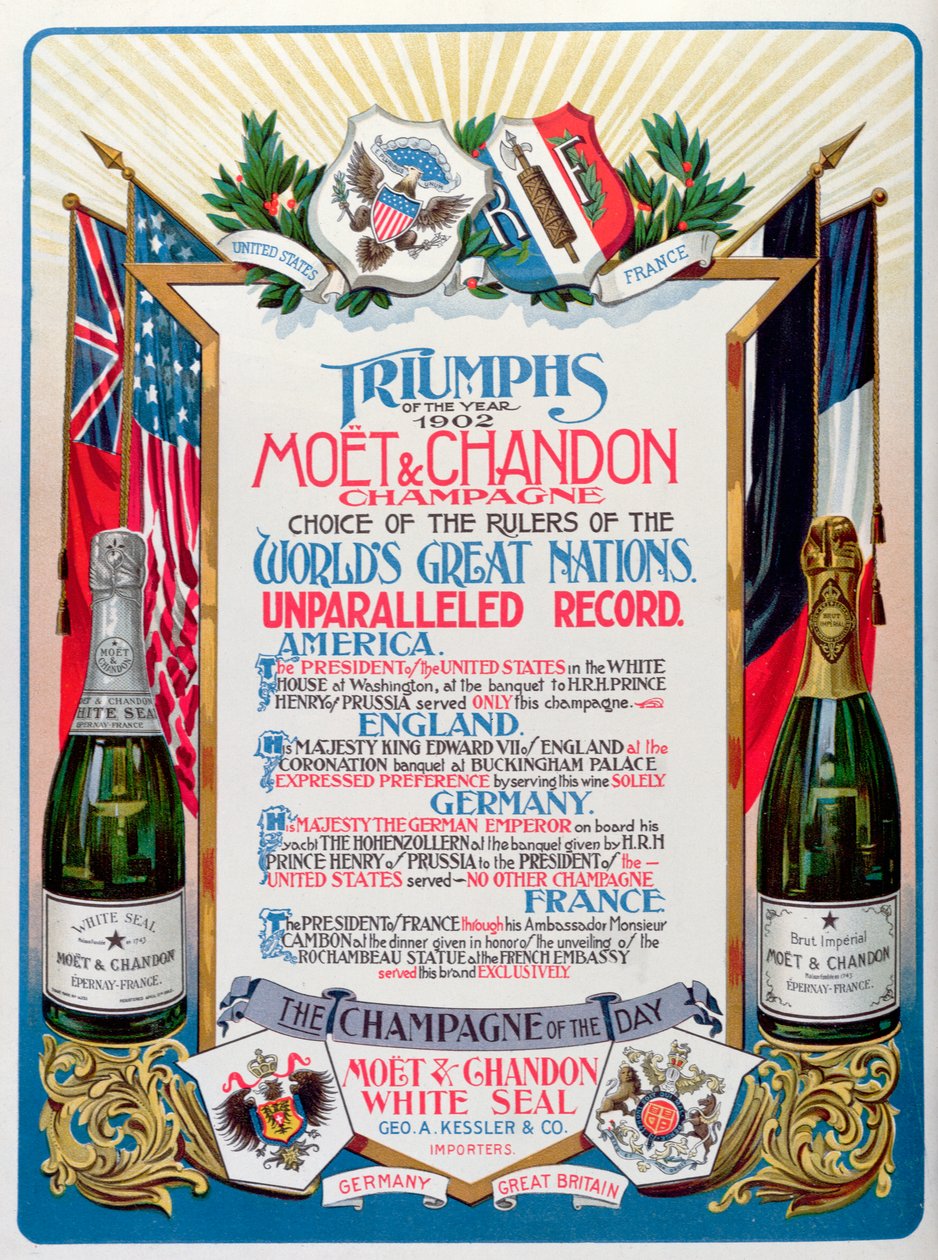Triomfen van het jaar 1902, Moet  Chandon Champagne, keuze van de heersers van 