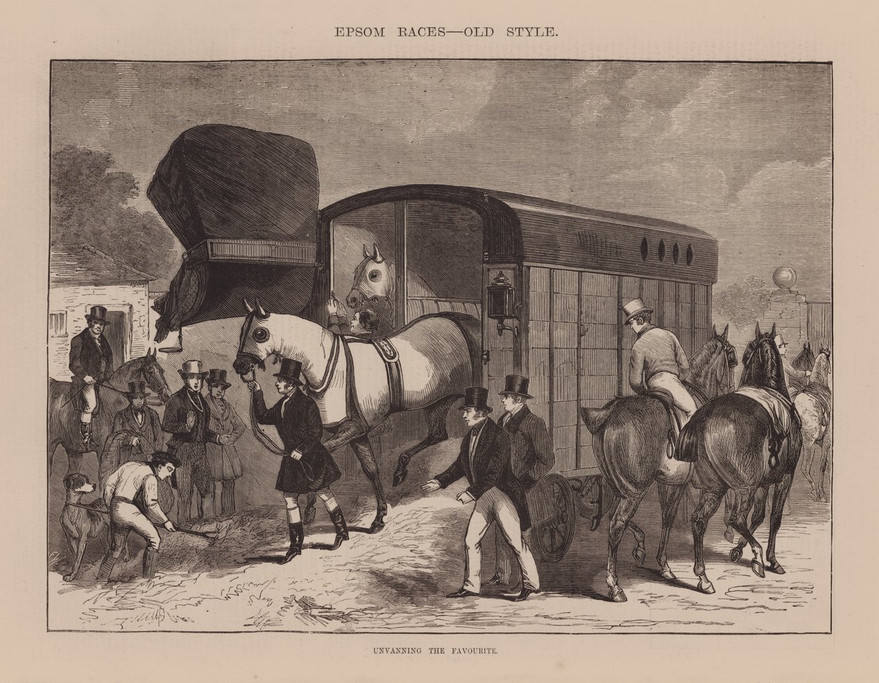 De favoriet ontmantelen (gravure) door English School