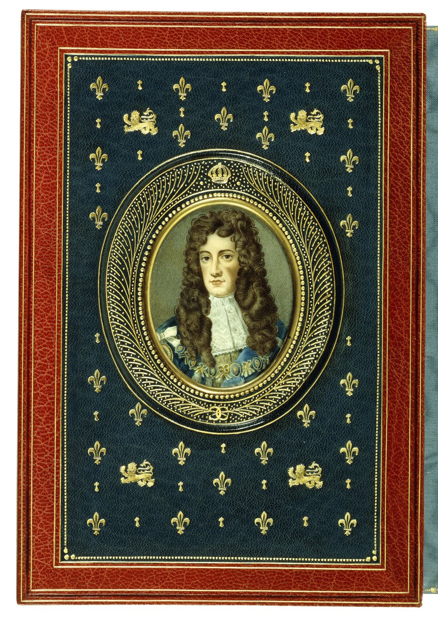 Bovenste omslag, met ovaal portret miniatuur van Charles II, 1902 door English School