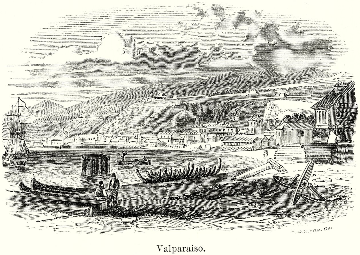 Valparaiso (gravure) door English School