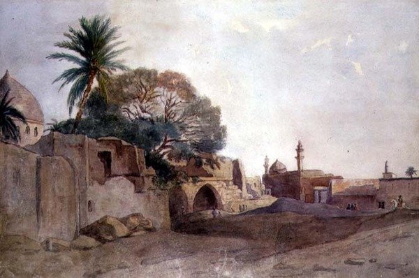 Uitzicht in het Midden-Oosten, c.1820 door English School
