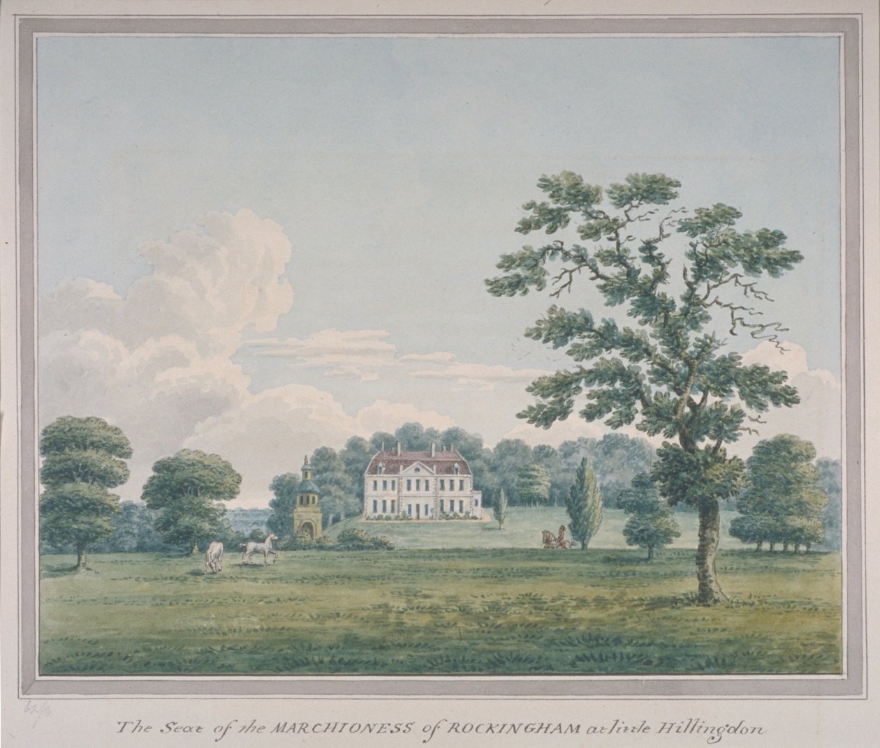 Uitzicht op Hillingdon House, c.1820 door English School