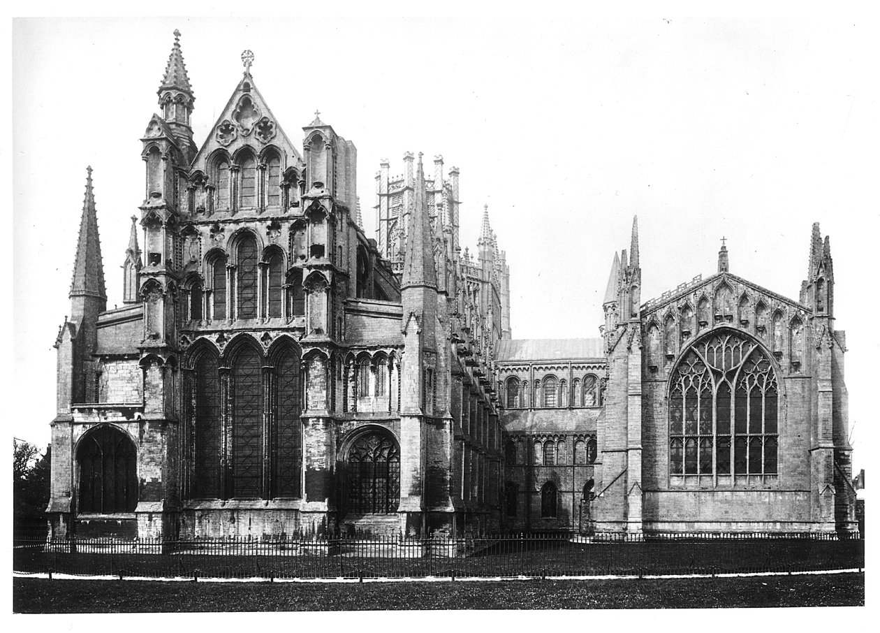 Uitzicht op de oostgevel en het koor, c.1321-40 door English School