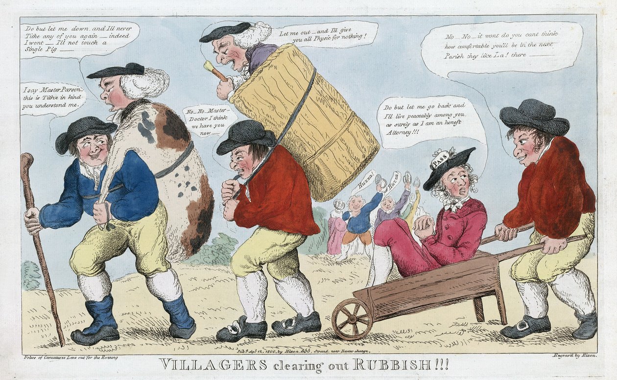 Dorpelingen Ruimen Rommel Op!!!, pub. 1800 door English School