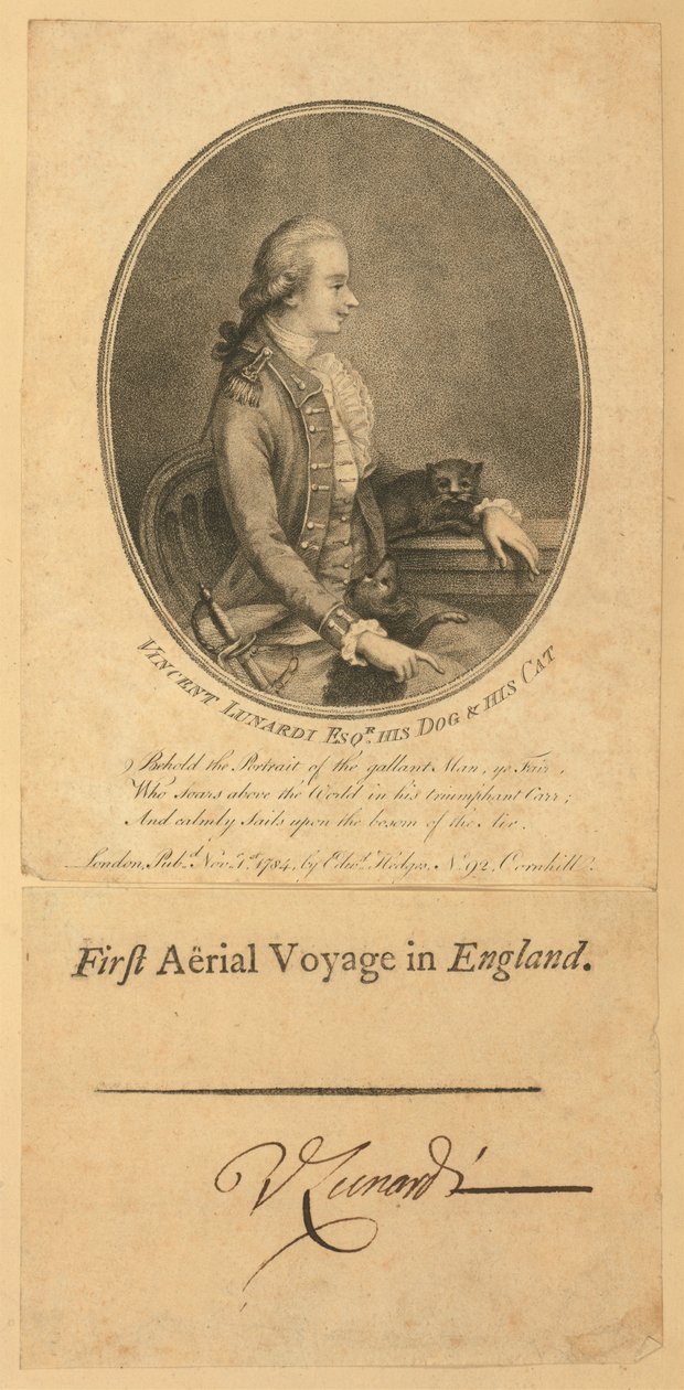 Vincent Lunardi, 1784 door English School