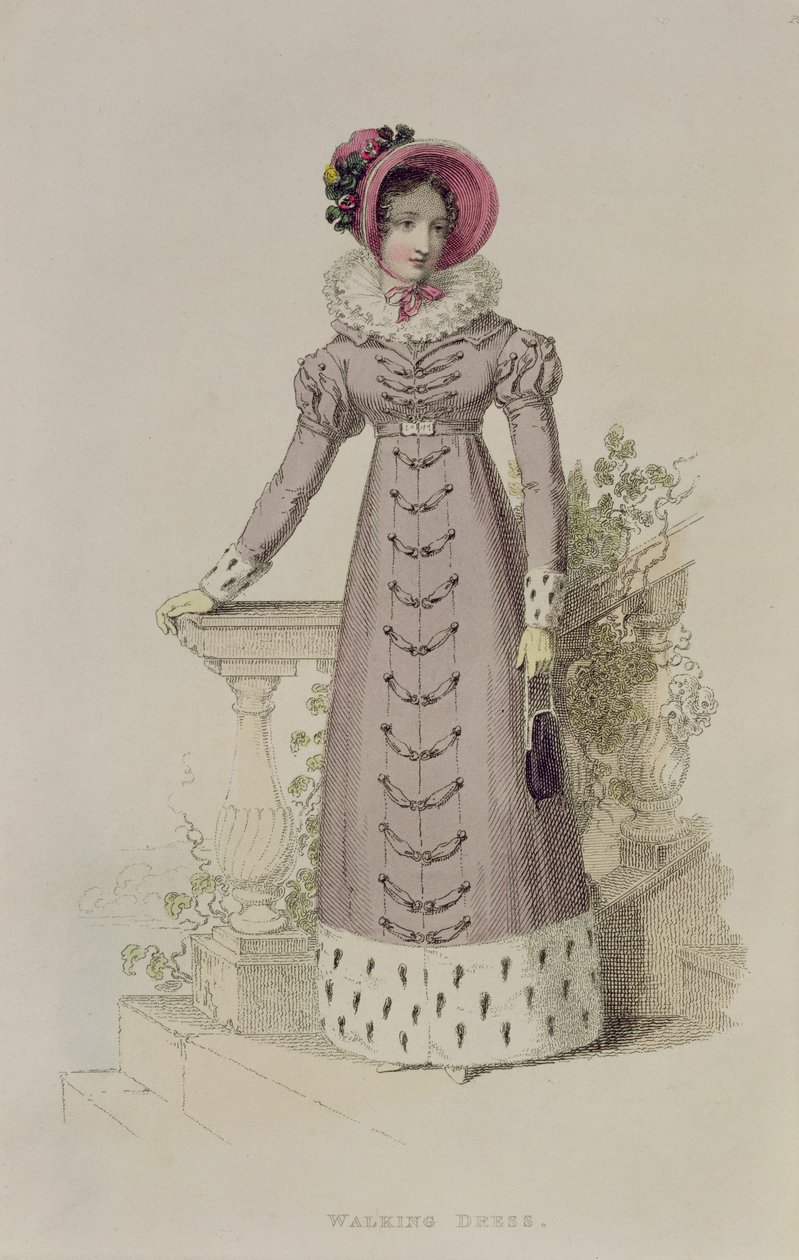 Wandeljurk, modeplaat uit Ackermanns Repository of Arts door English School