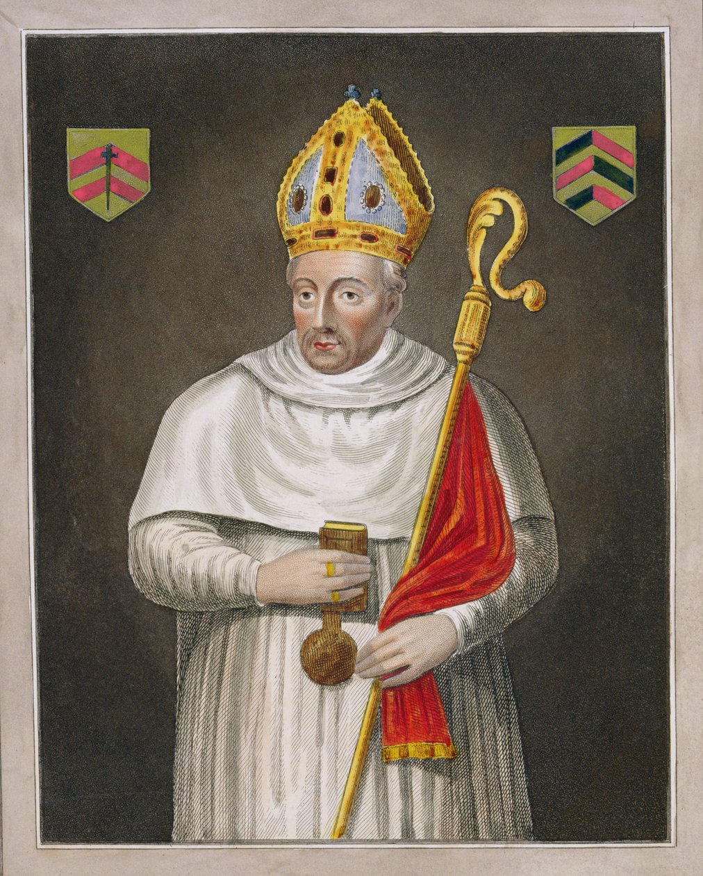 Walter de Merton (gest. 1277), naar een schilderij in de Bodleian Gallery door English School