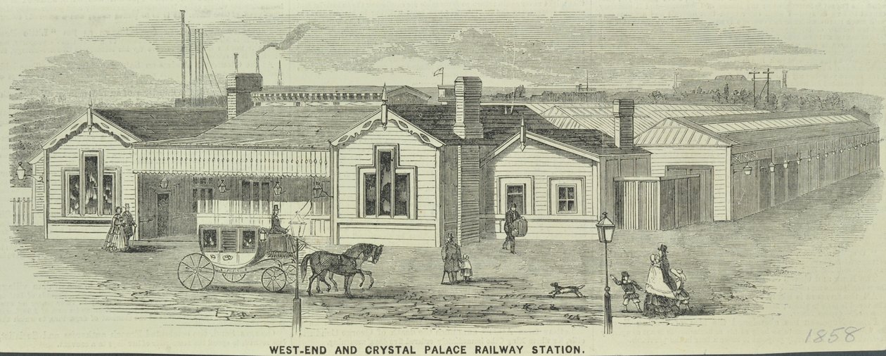 West End en Crystal Palace treinstation, Queenstown Road door English School