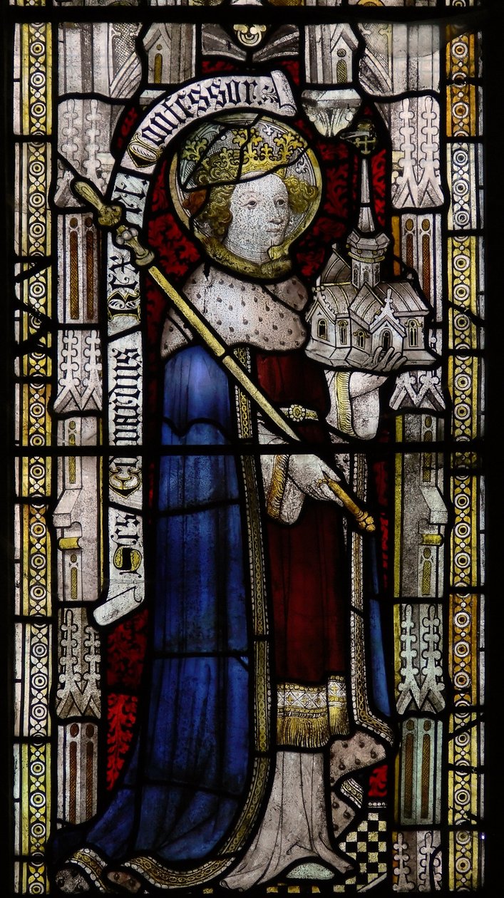 Raam Ew met St. Ethelbert (verkeerd gelabeld als Edward de Belijder in de 19e eeuw!) door English School