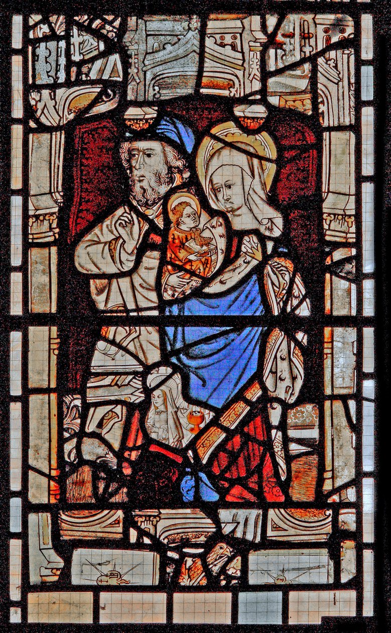 Raam Ew met St. Maria Salome, Zebedeüs met de jonge St. Johannes door English School