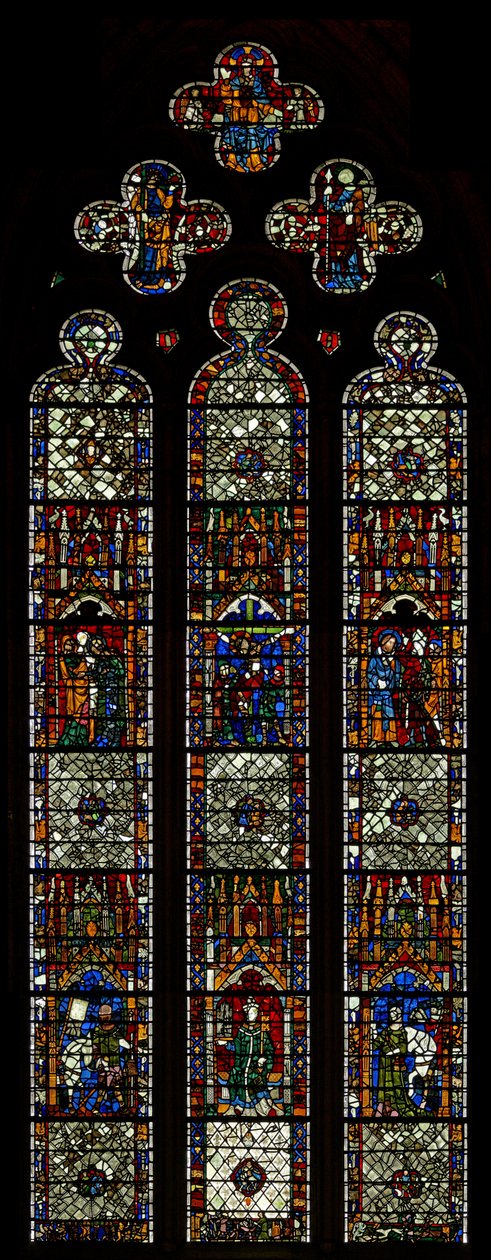 Raam w40 met St. Peter en Pelgrim door English School