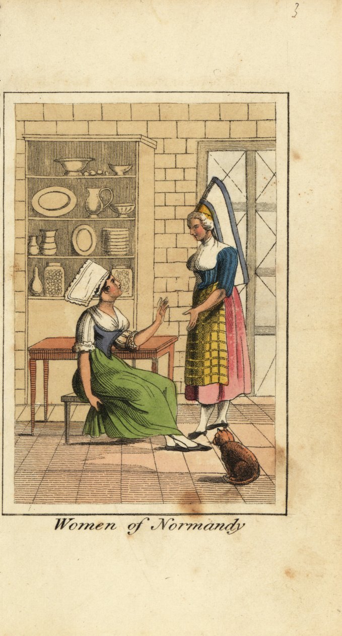 Vrouwen van Normandië, Frankrijk, in een keuken door English School