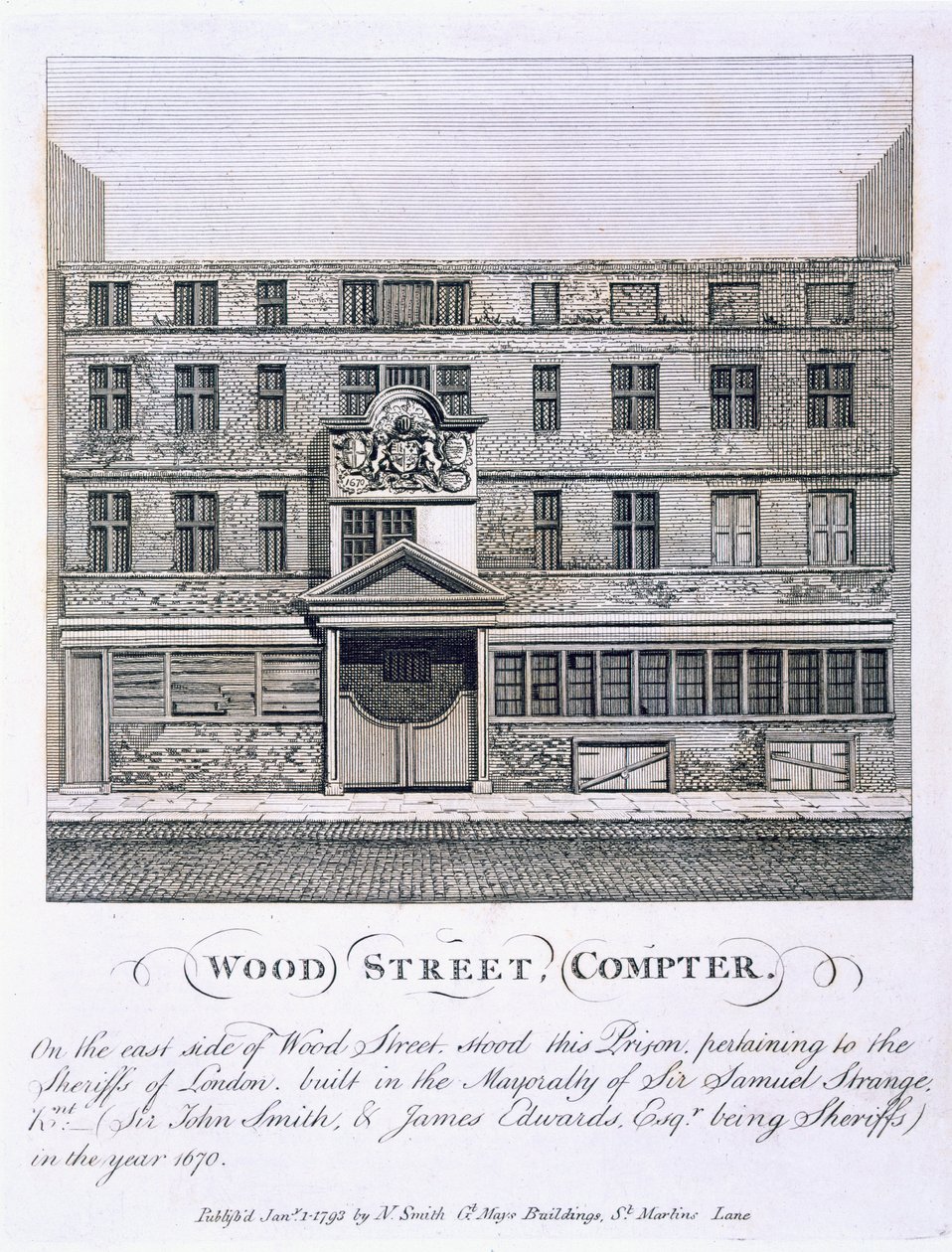 Wood Street, Compter, uitgegeven 1793 door English School