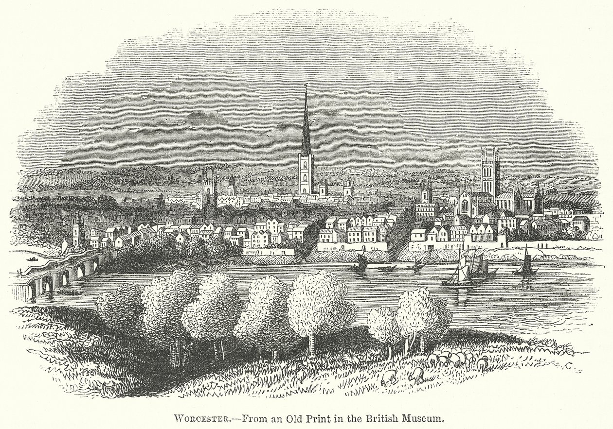 Worcester (gravure) door English School