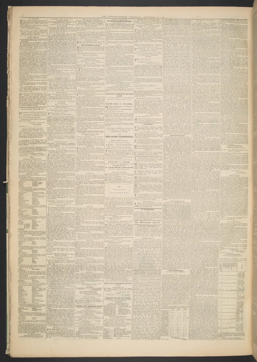 Worcestershire Chronicle, 27 september 1871 door English School