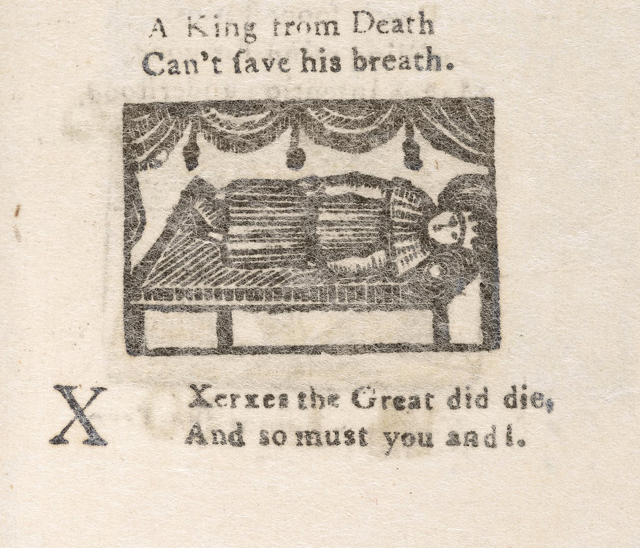 Xerxes de Grote, illustratie voor de letter X, uit een 