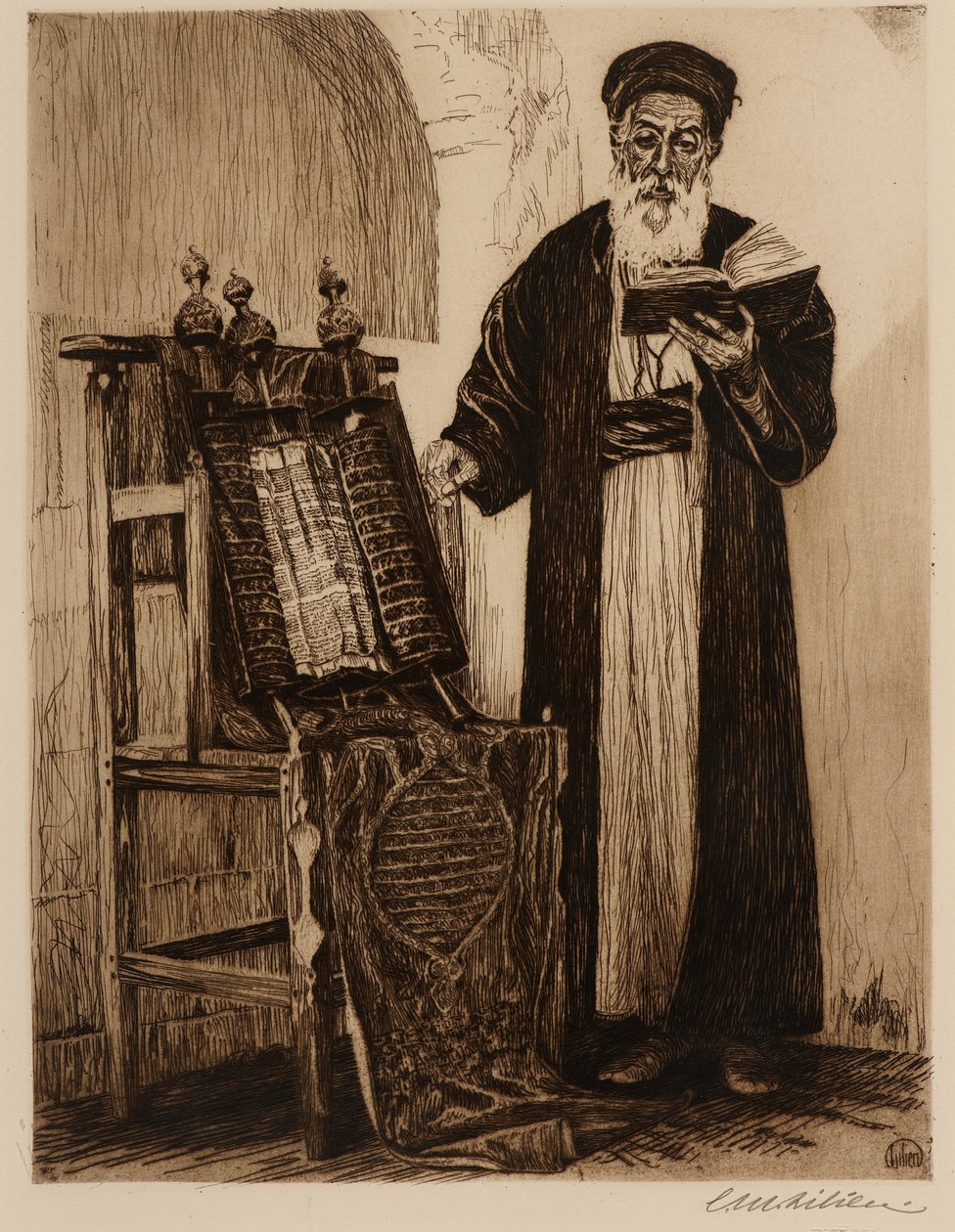 Samaritaanse hogepriester door Ephraim Moses Lilien