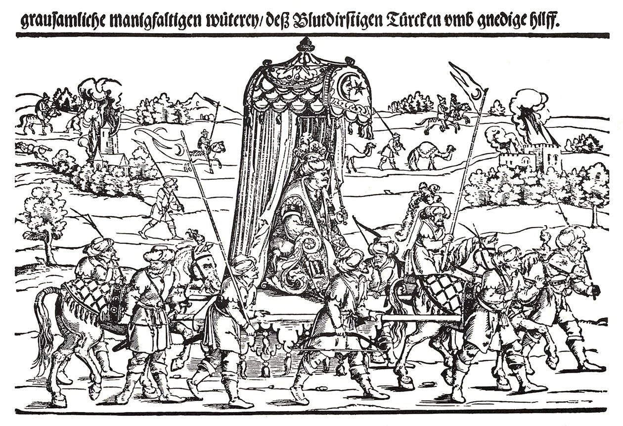 Fragment van een pamflet over de Turkse invasie van Hongarije door Erhard Schon