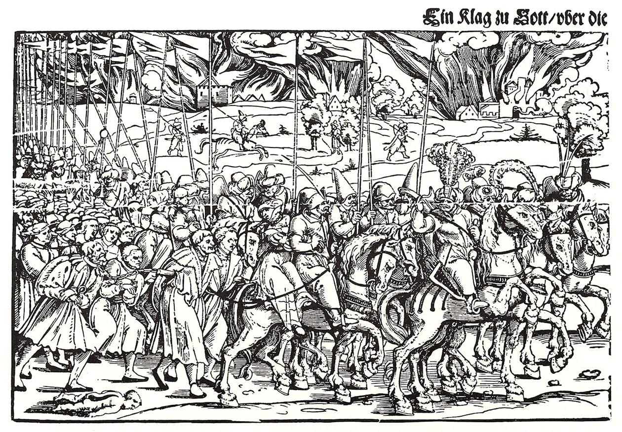 Fragment van een pamflet over de Turkse invasie van Hongarije door Erhard Schon