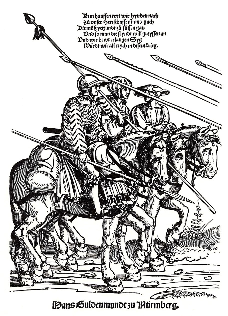 Militaire campagne van de Landsknechten door Erhard Schon