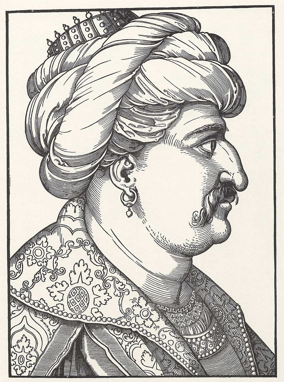Portret van Sultan Suleiman I de Prachtige door Erhard Schon