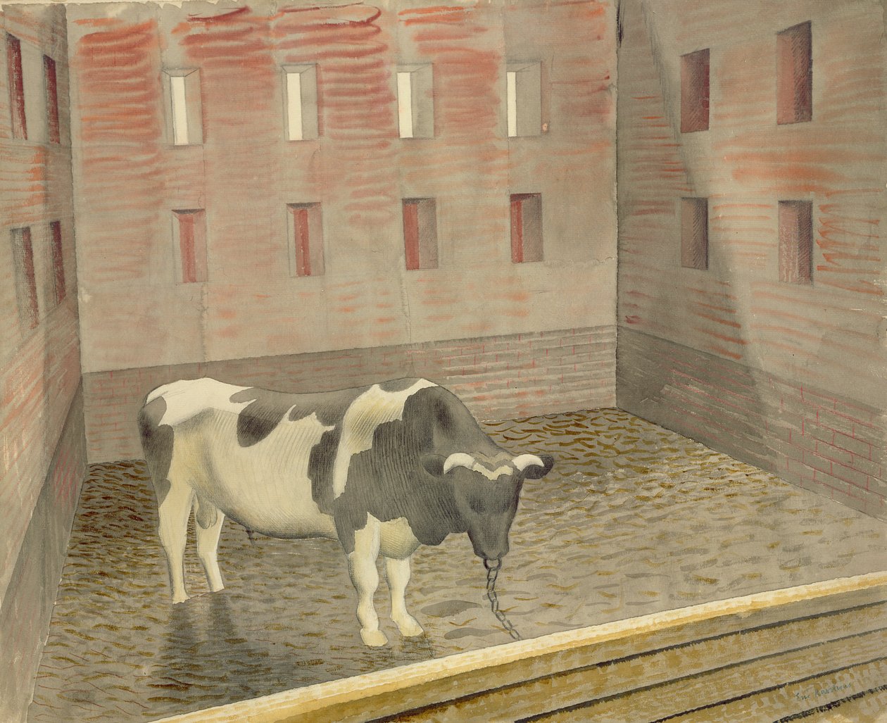 De Stier door Eric Ravilious