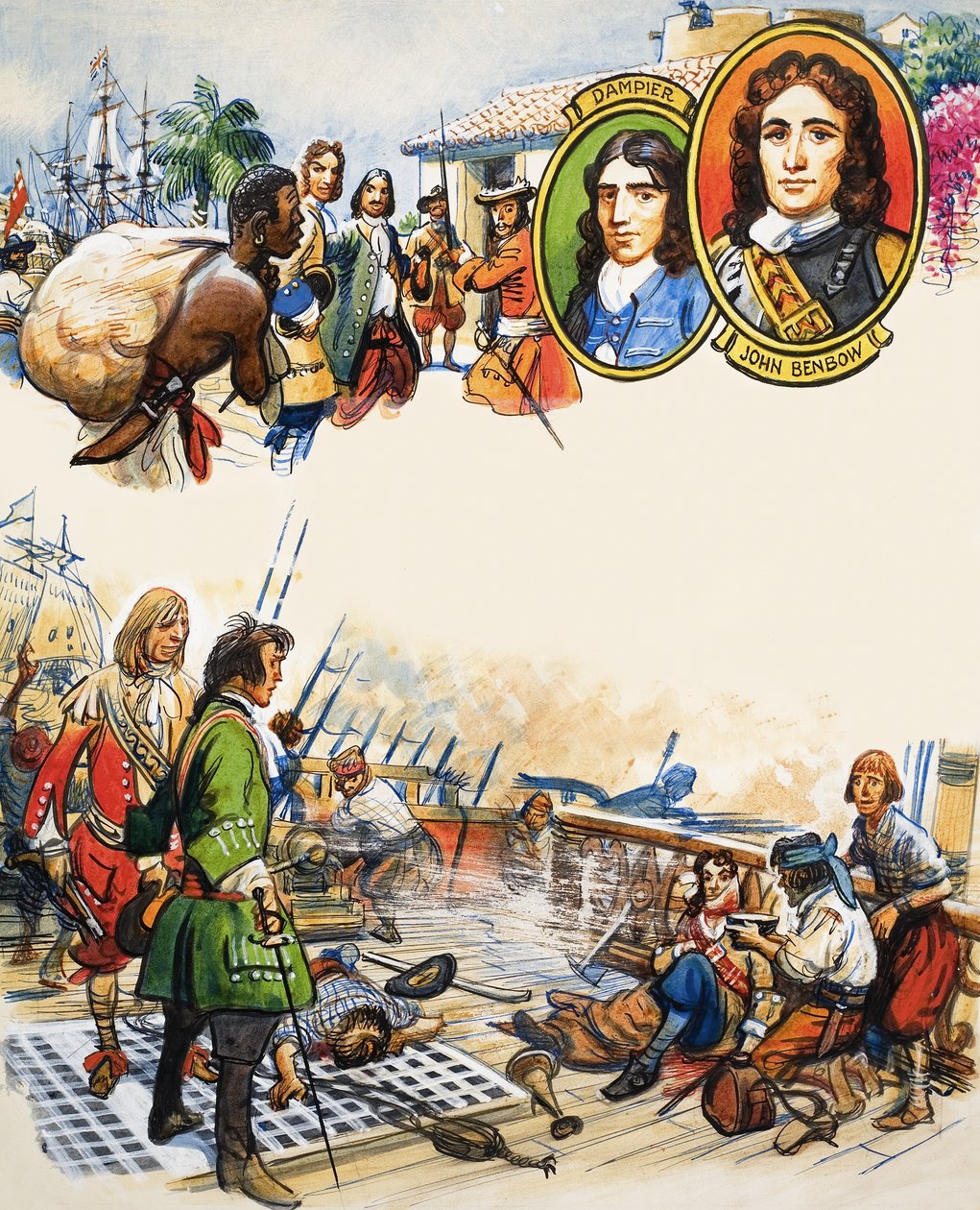 Scrapbook van de Britse zeeman: Twee beroemde zeelieden door Eric Parker