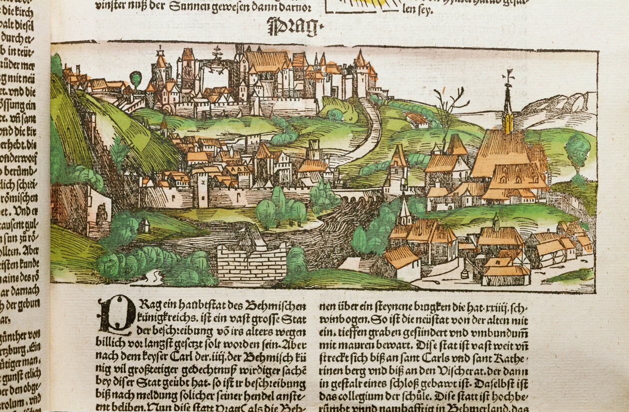 Uitzicht op de stad Praag door Erich Lessing