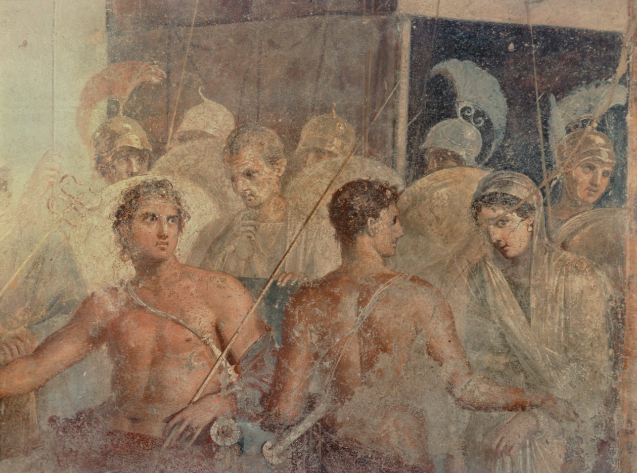 Achilles brengt Briseïs terug naar Agamemnon door Erich Lessing