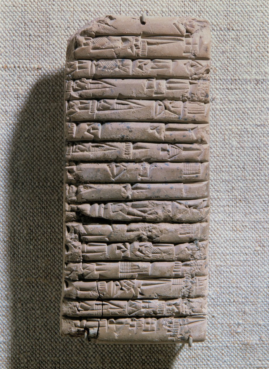 Aankoop van een slaaf door Lugal-Ushumgal, prins van Lagash, vazal van Naram-Sin ... door Erich Lessing