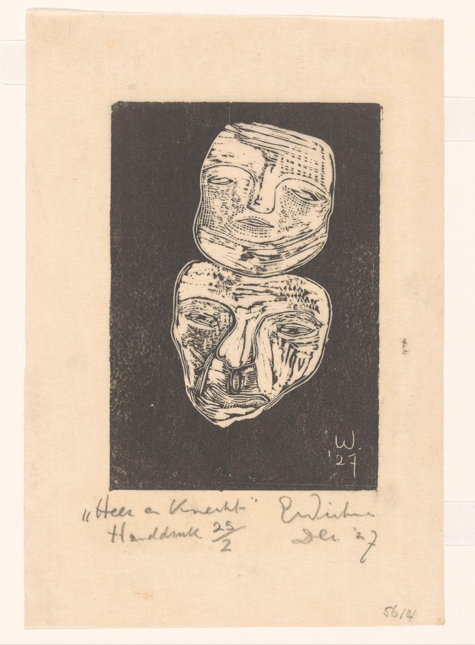 Heer en knecht door Erich Wichmann (signed by artist)