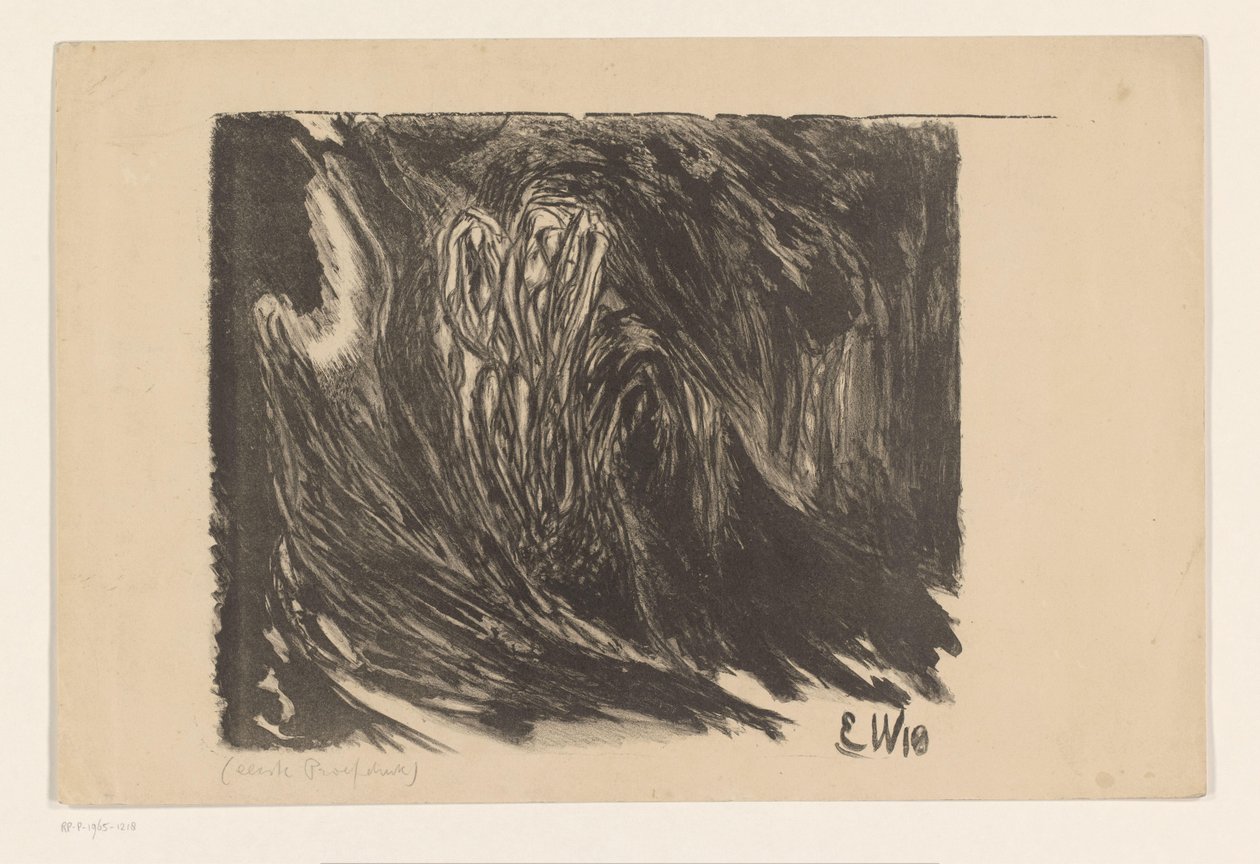 Abstracte compositie door Erich Wichmann
