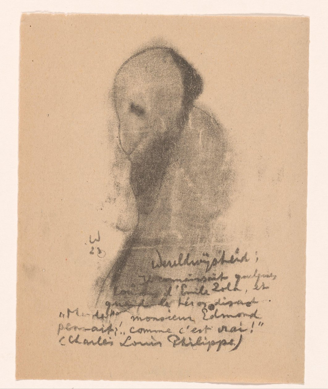 Geabstraheerde figuur met baard door Erich Wichmann