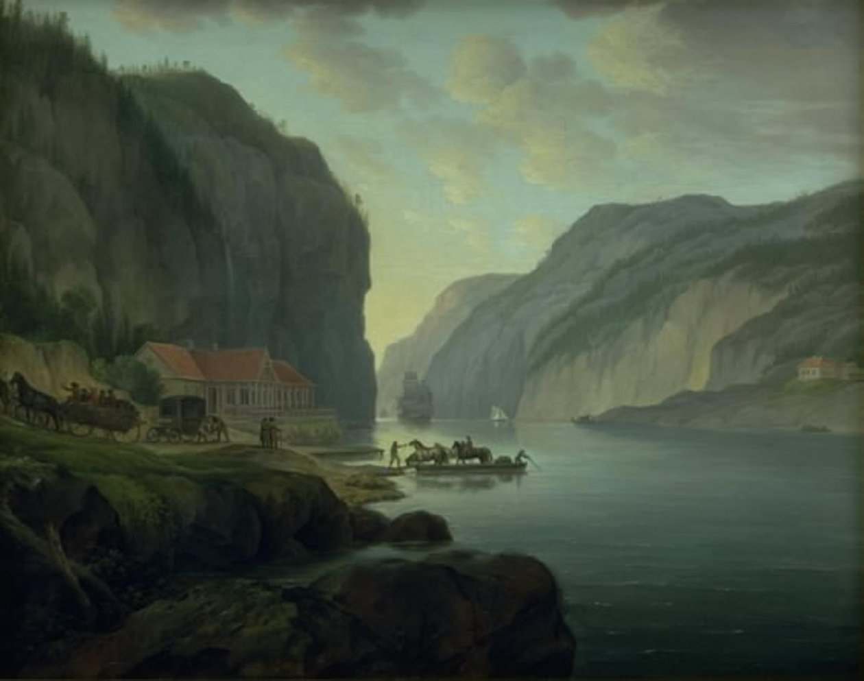 Svinesund nabij Frederikshald in Noorwegen door Erik Pauelsen